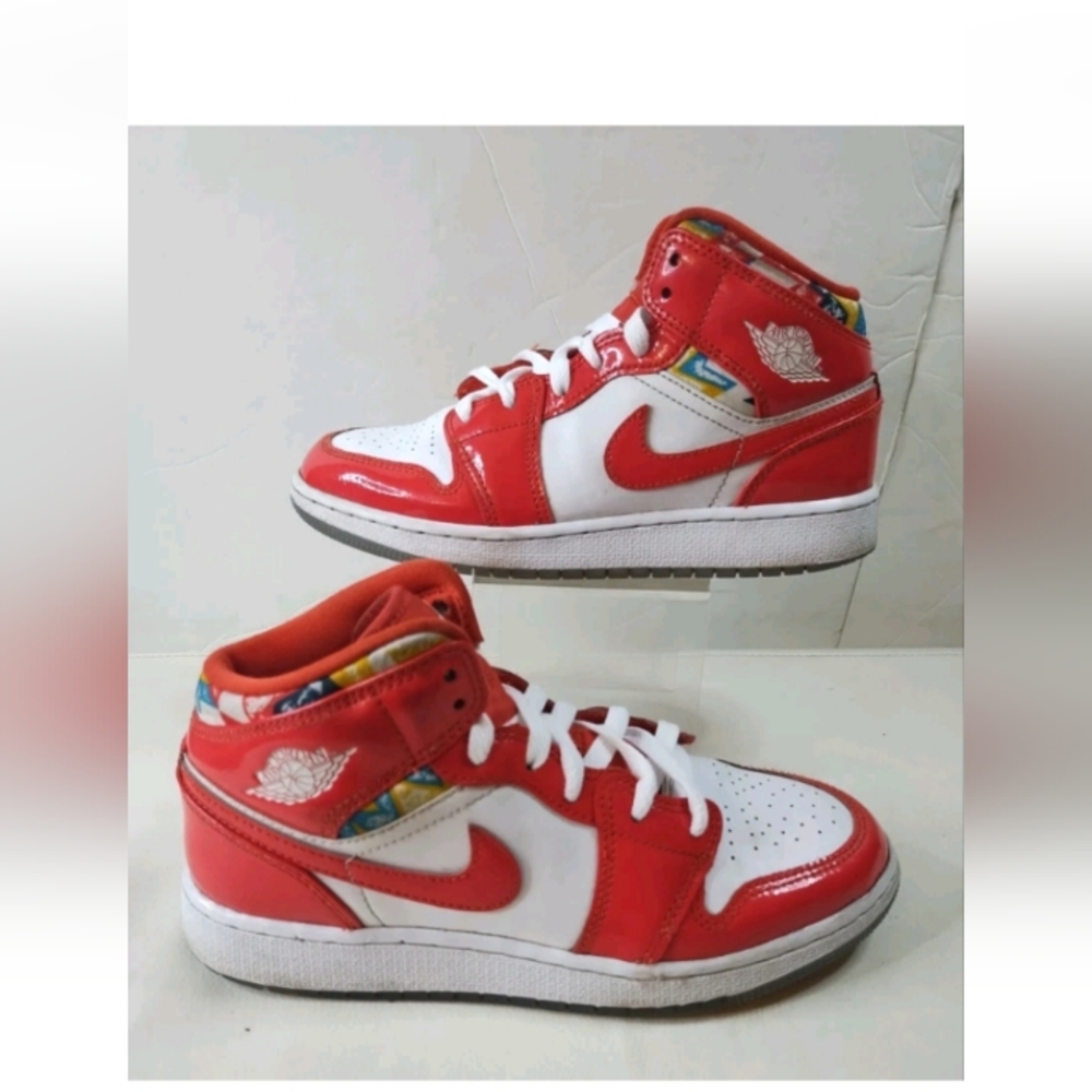 5Y-Nike Air Jordan 1 Mid SE Barcelona Sweater  DC7248-600 Grade School